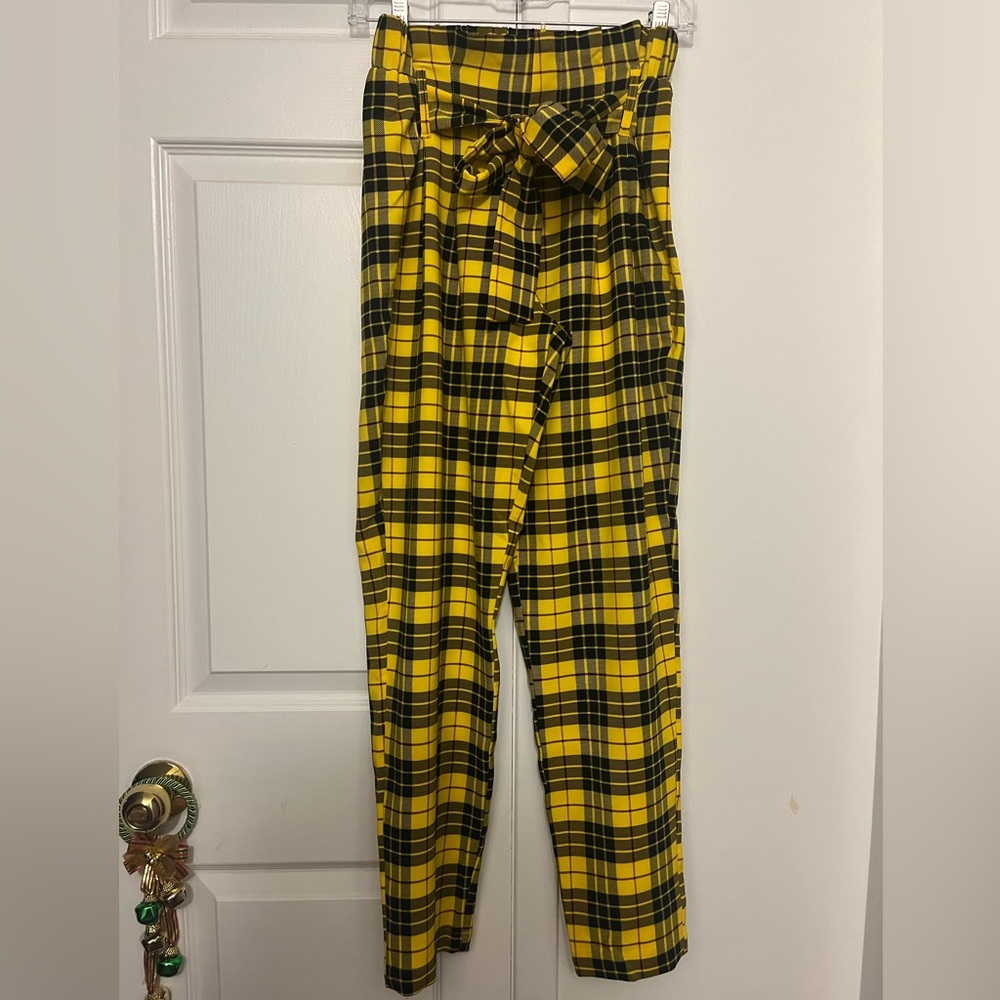 LIKE AN ANGEL Yellow Plaid Pants